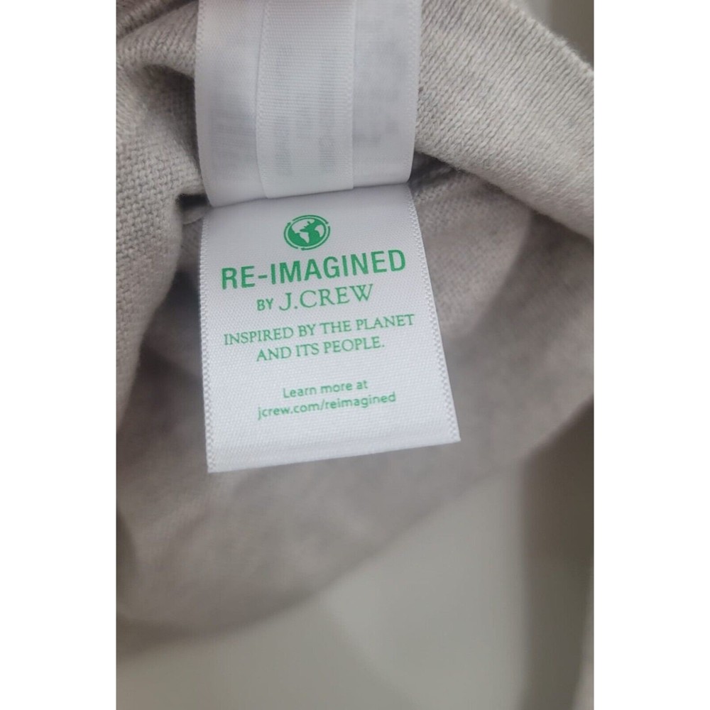 J.Crew Teddie Embroidered Apples Grey Soft Sweater Pullover 100%Cotton NWOT XS - Picture 7 of 8